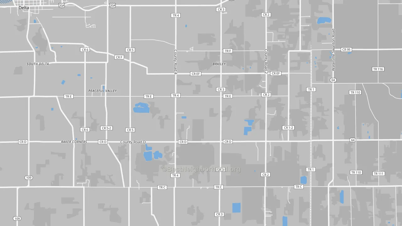 Transit Grade map of Brailey, OH