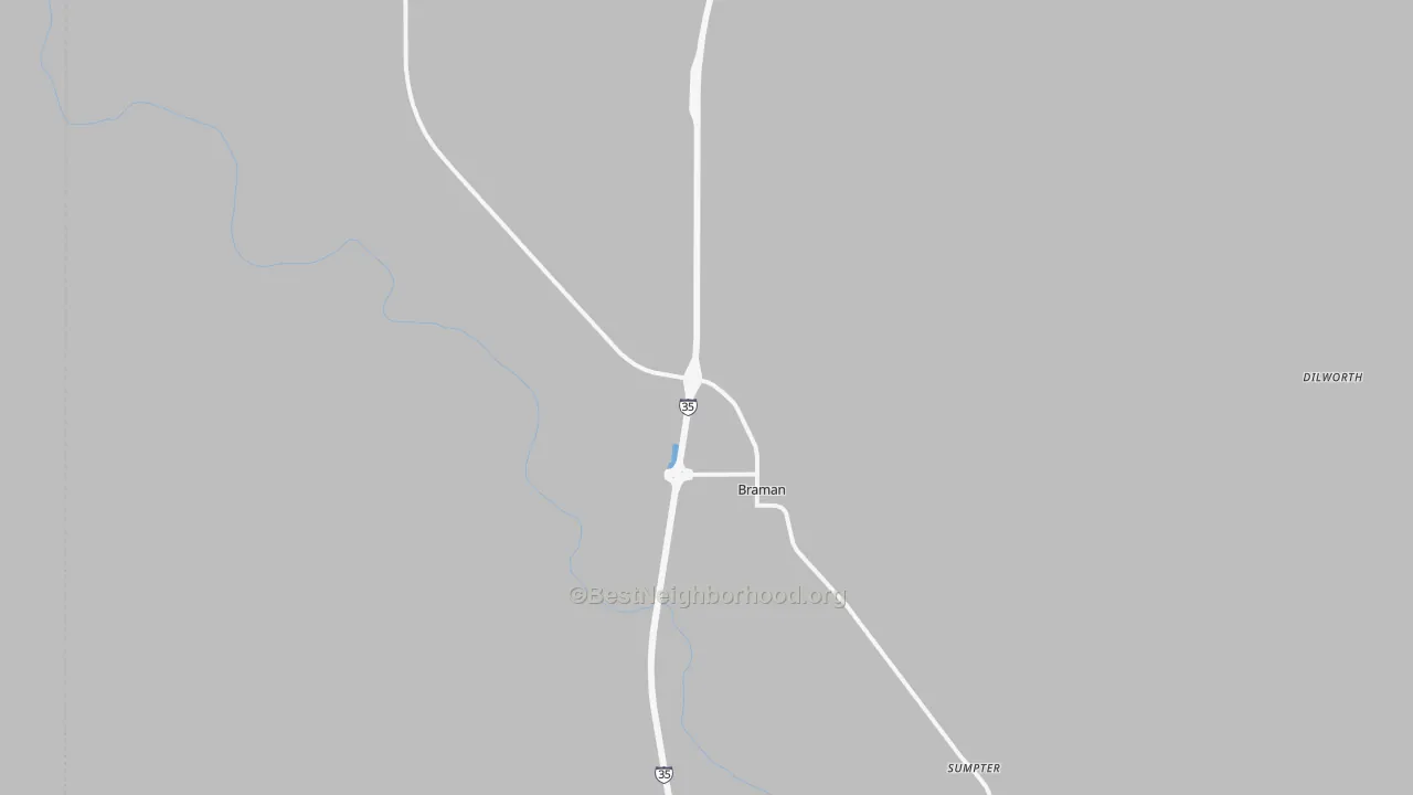 Transit Grade map of Braman, OK