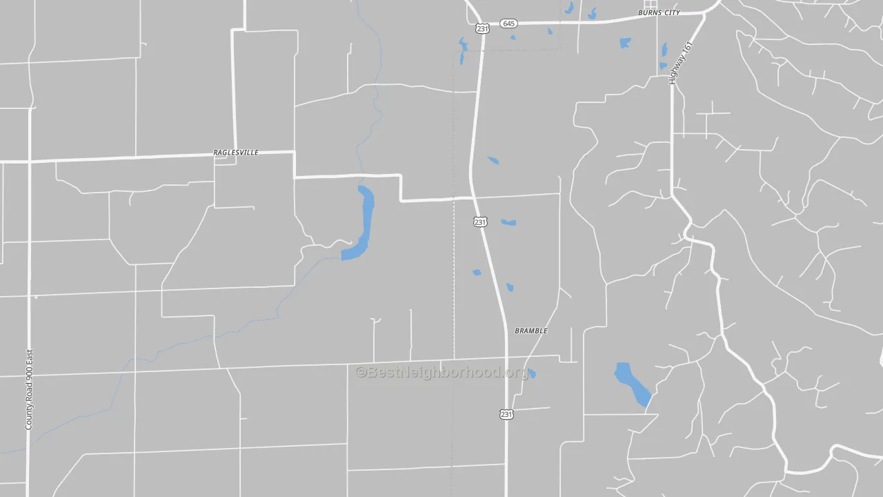 Transit Grade map of Bramble, IN