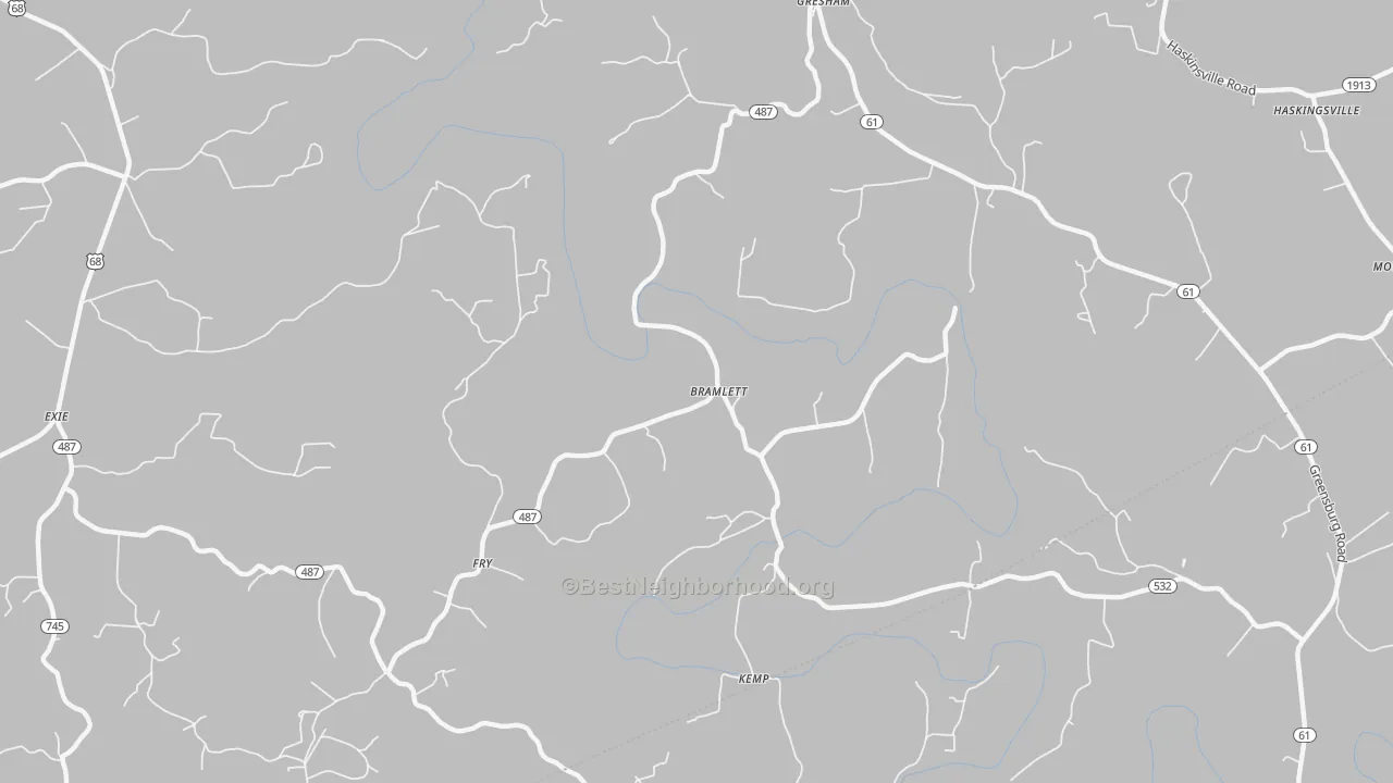 Transit Grade map of Bramlett, KY