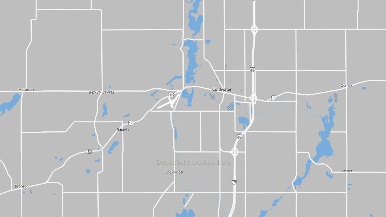 Transit Grade map of Branch County, MI