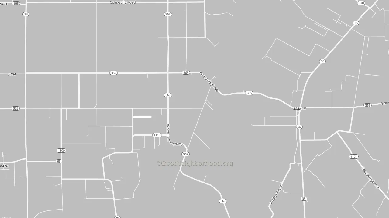 Transit Grade map of Branch, LA