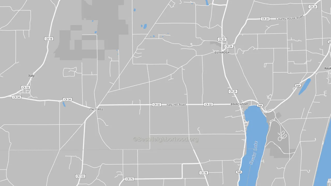 Transit Grade map of Branchport, NY