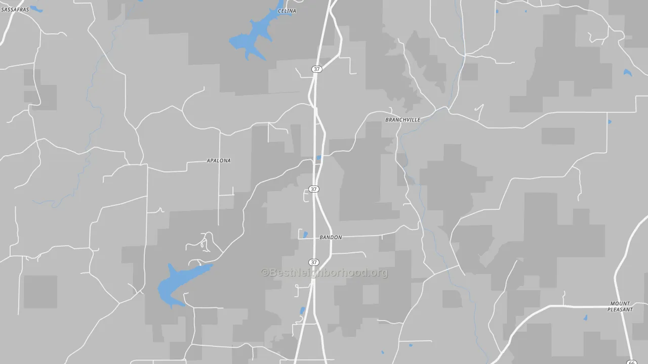 Transit Grade map of Branchville, IN