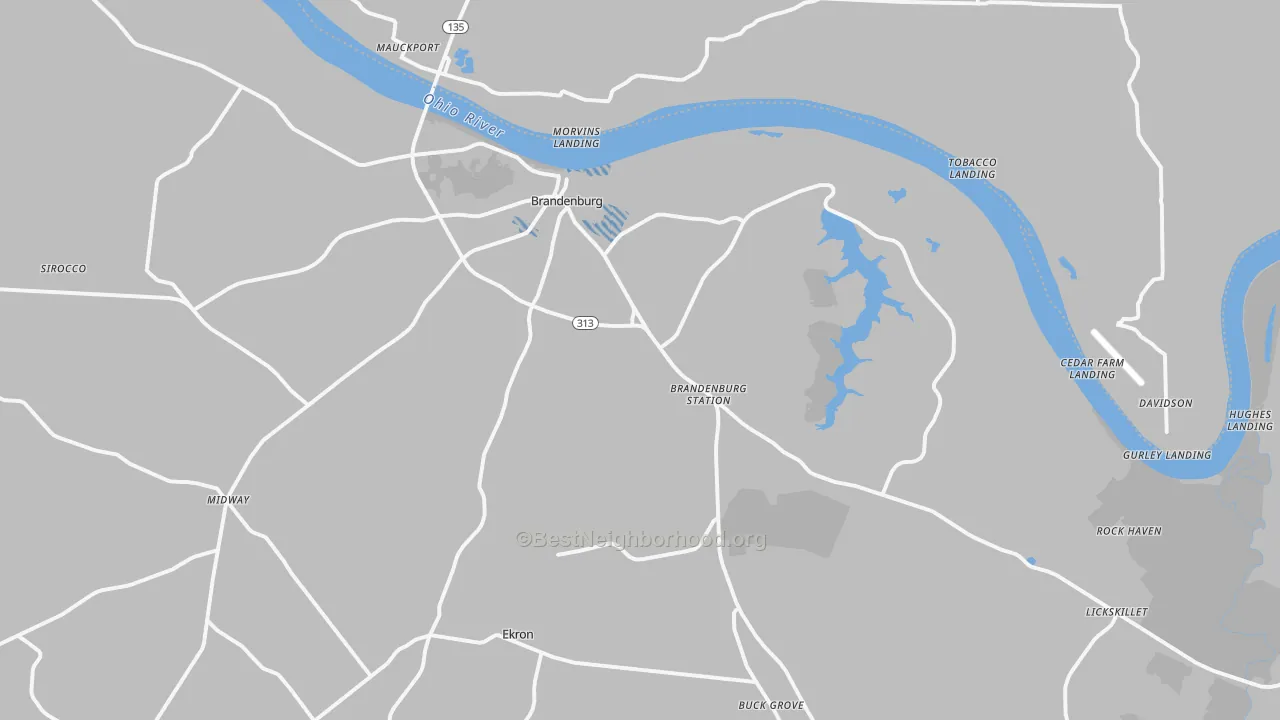 Transit Grade map of Brandenburg, KY