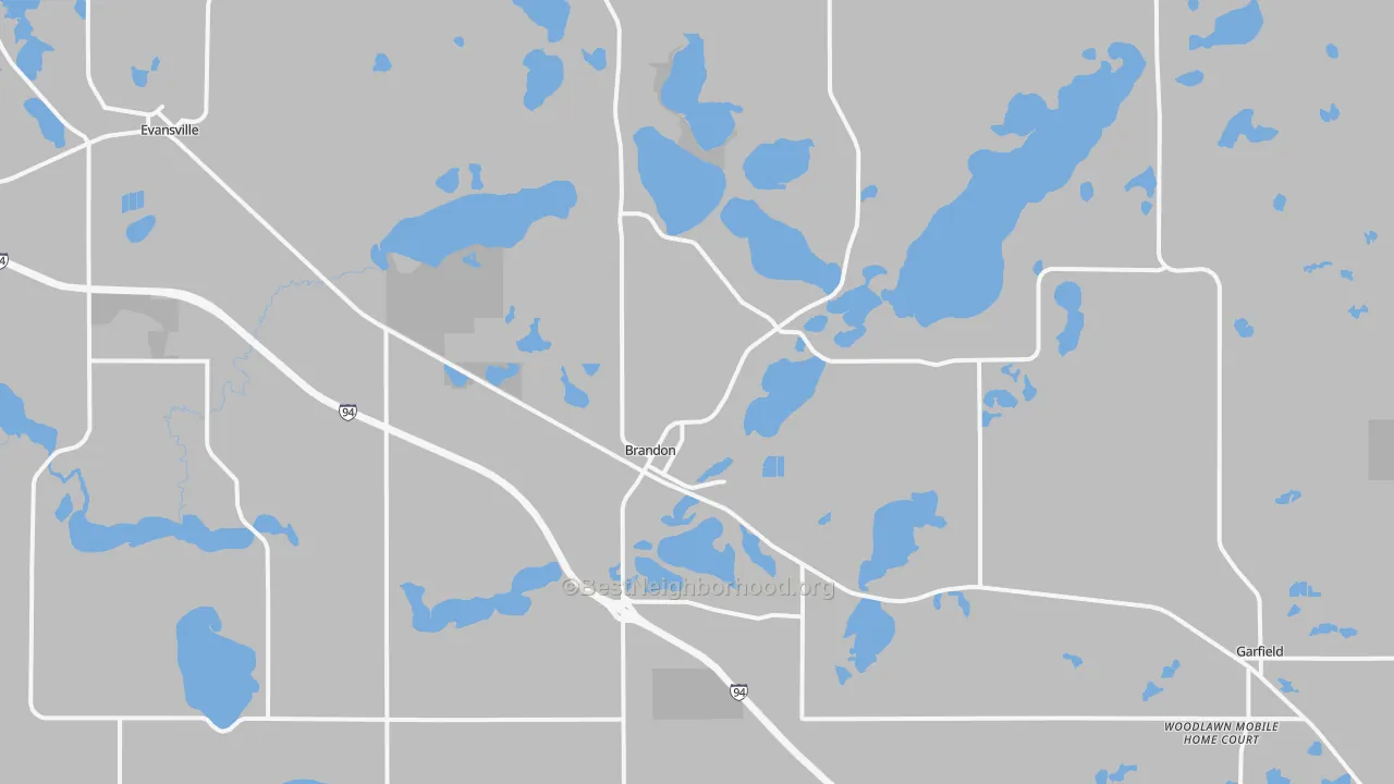 Transit Grade map of Brandon, MN