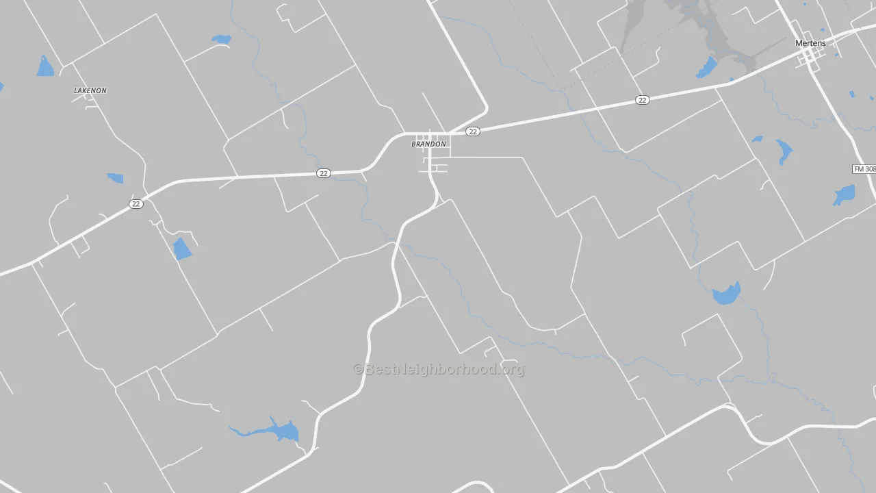 Transit Grade map of Brandon, TX