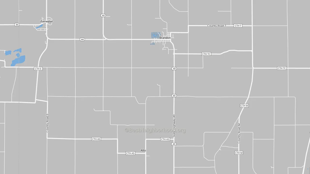 Transit Grade map of Brandon, WI