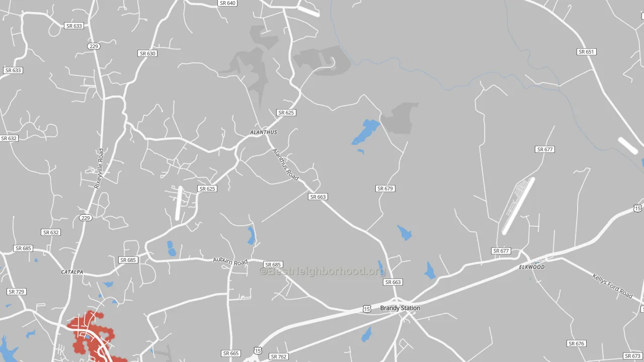 Transit Grade map of Brandy Station, VA
