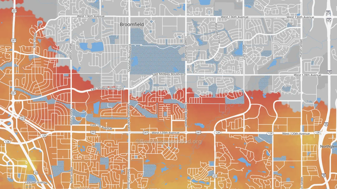 Transit Grade map of Brandywine, Broomfield, CO