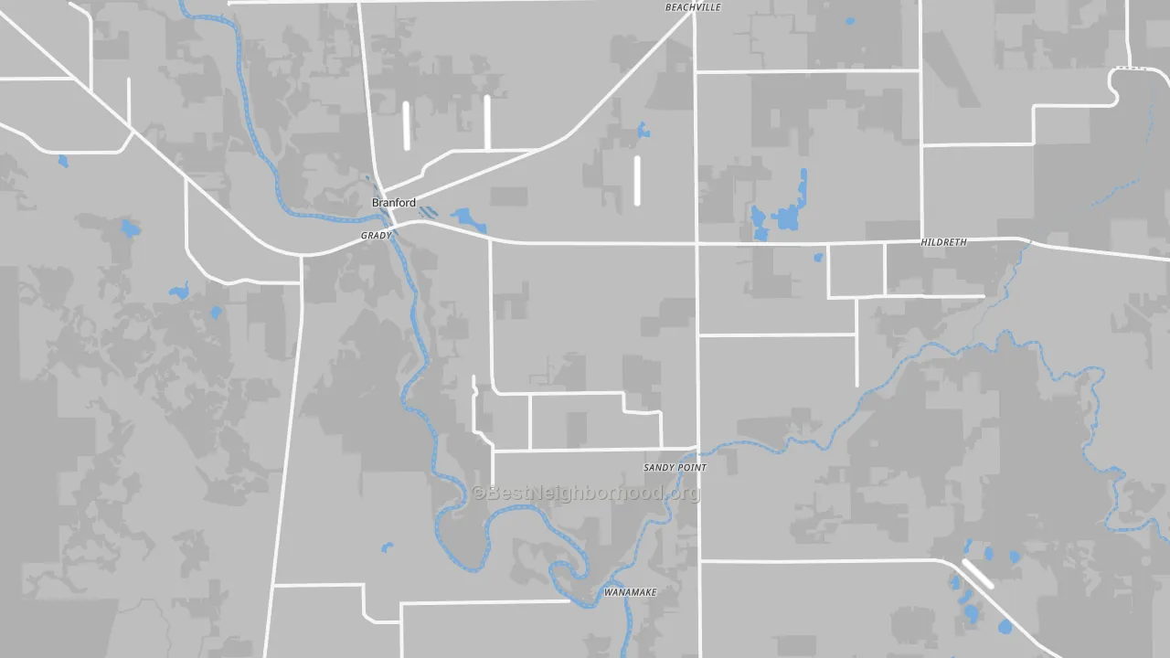 Transit Grade map of Branford, FL