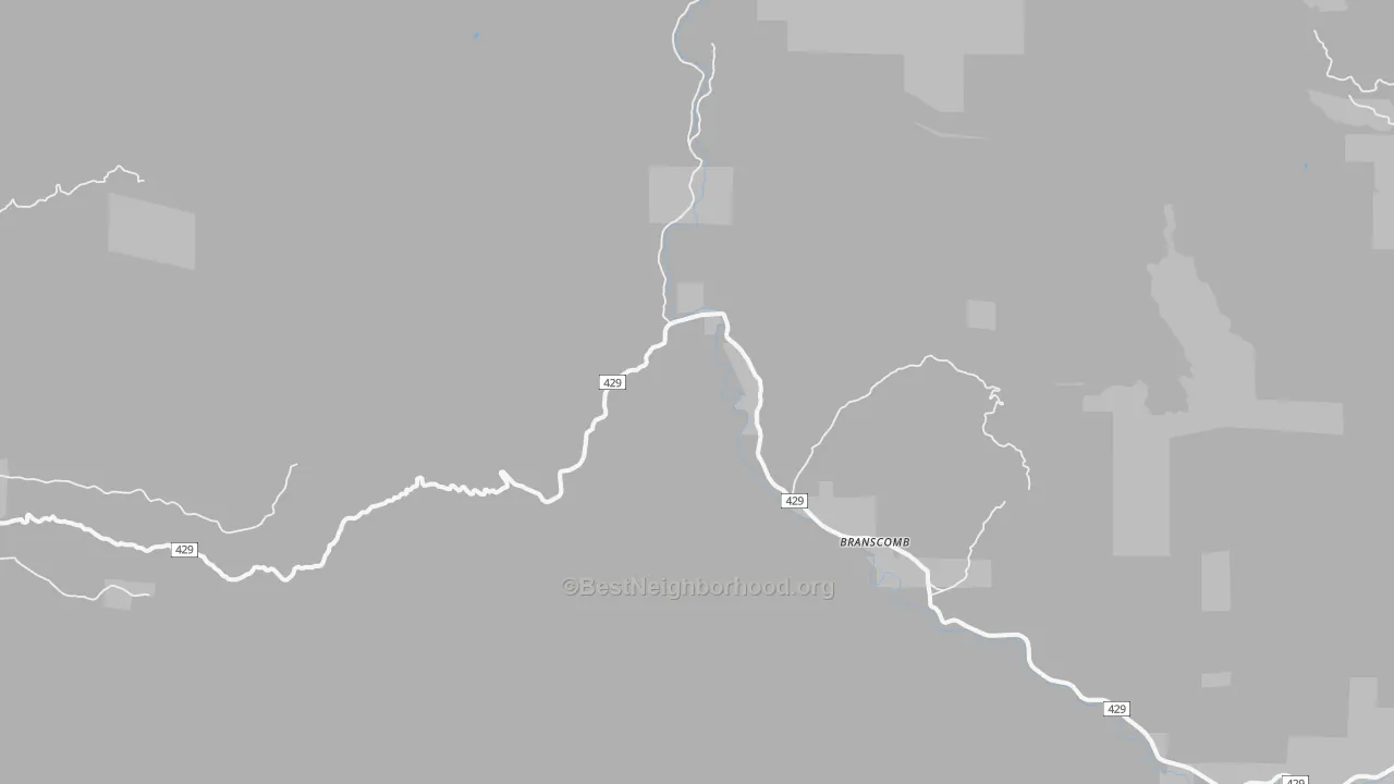 Transit Grade map of Branscomb, CA