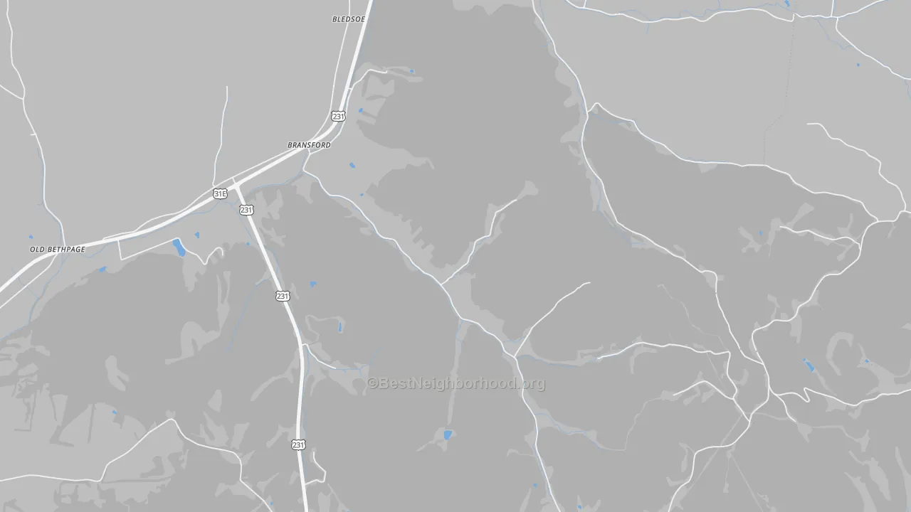 Transit Grade map of Bransford, TN