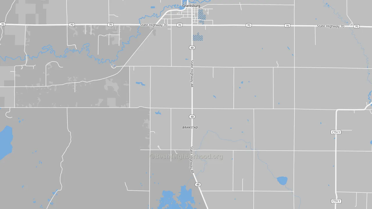 Transit Grade map of Branstad, WI