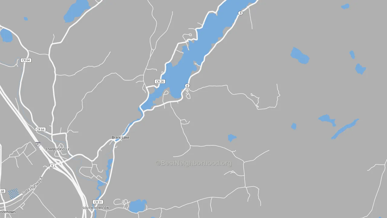 Transit Grade map of Brant Lake, NY