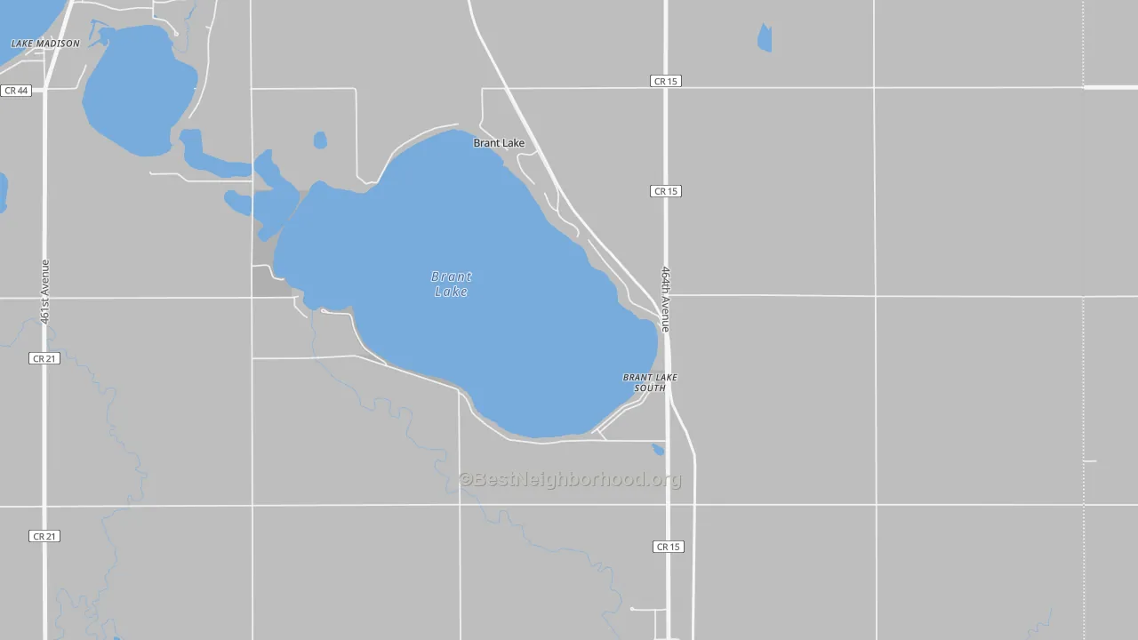 Transit Grade map of Brant Lake, SD