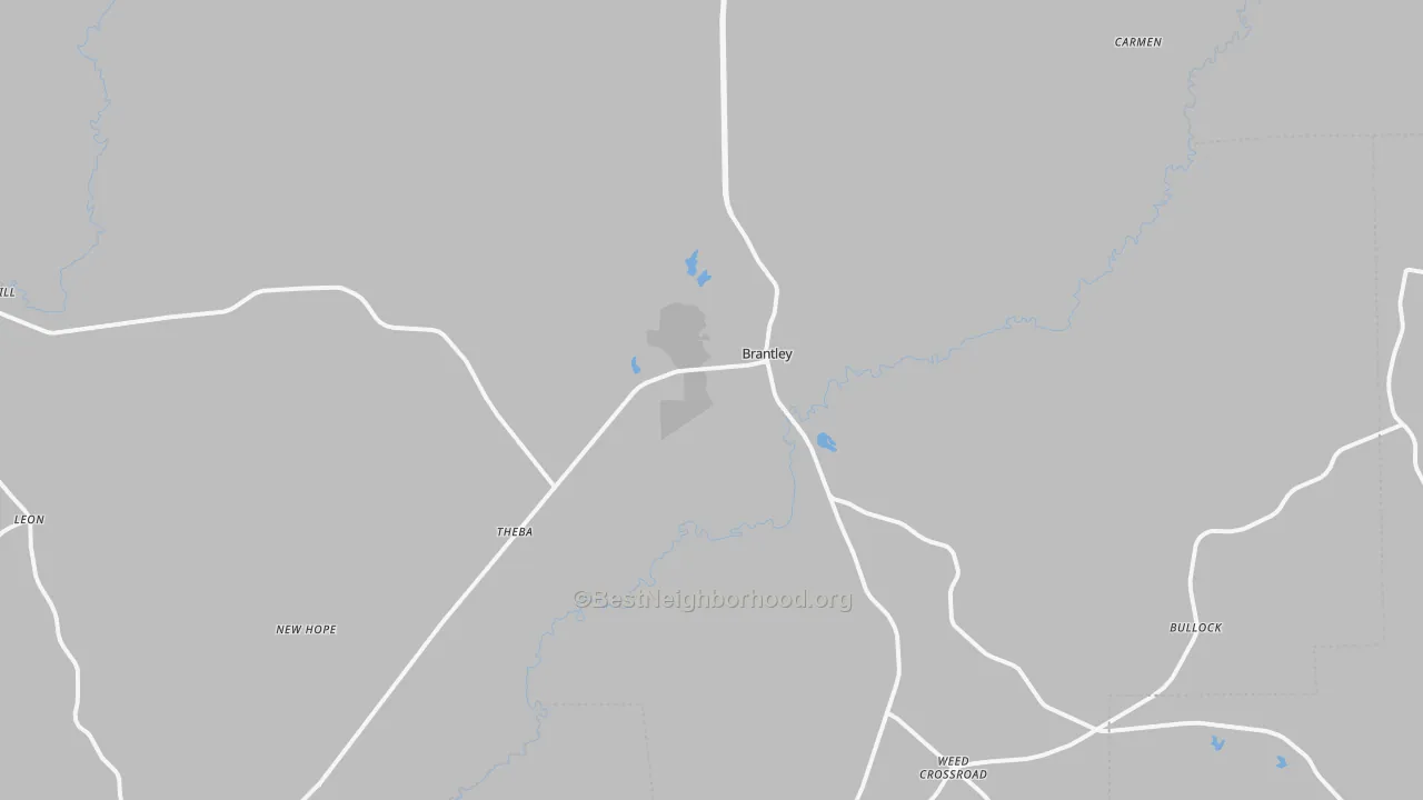Transit Grade map of Brantley, AL