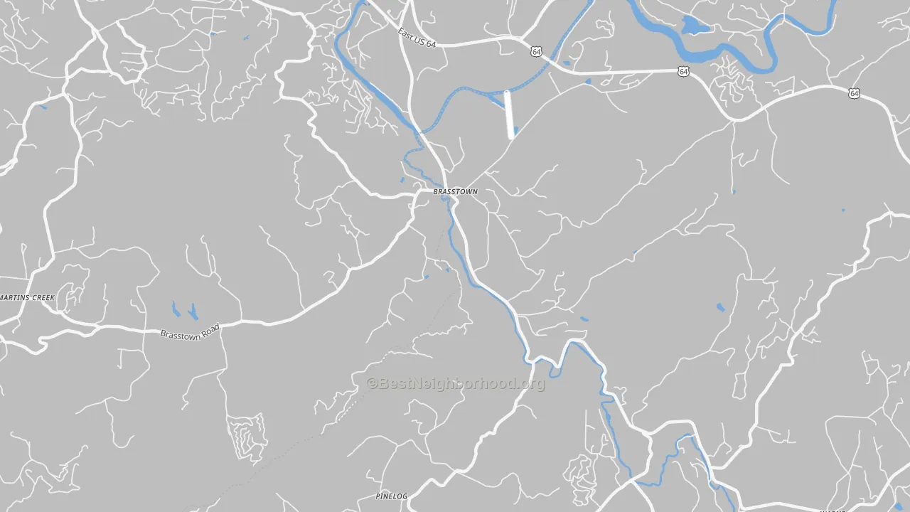 Transit Grade map of Brasstown, NC