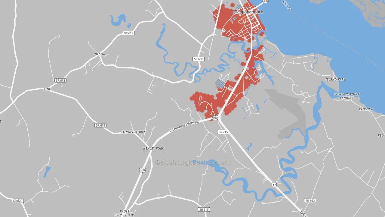Transit Grade map of Brays, VA