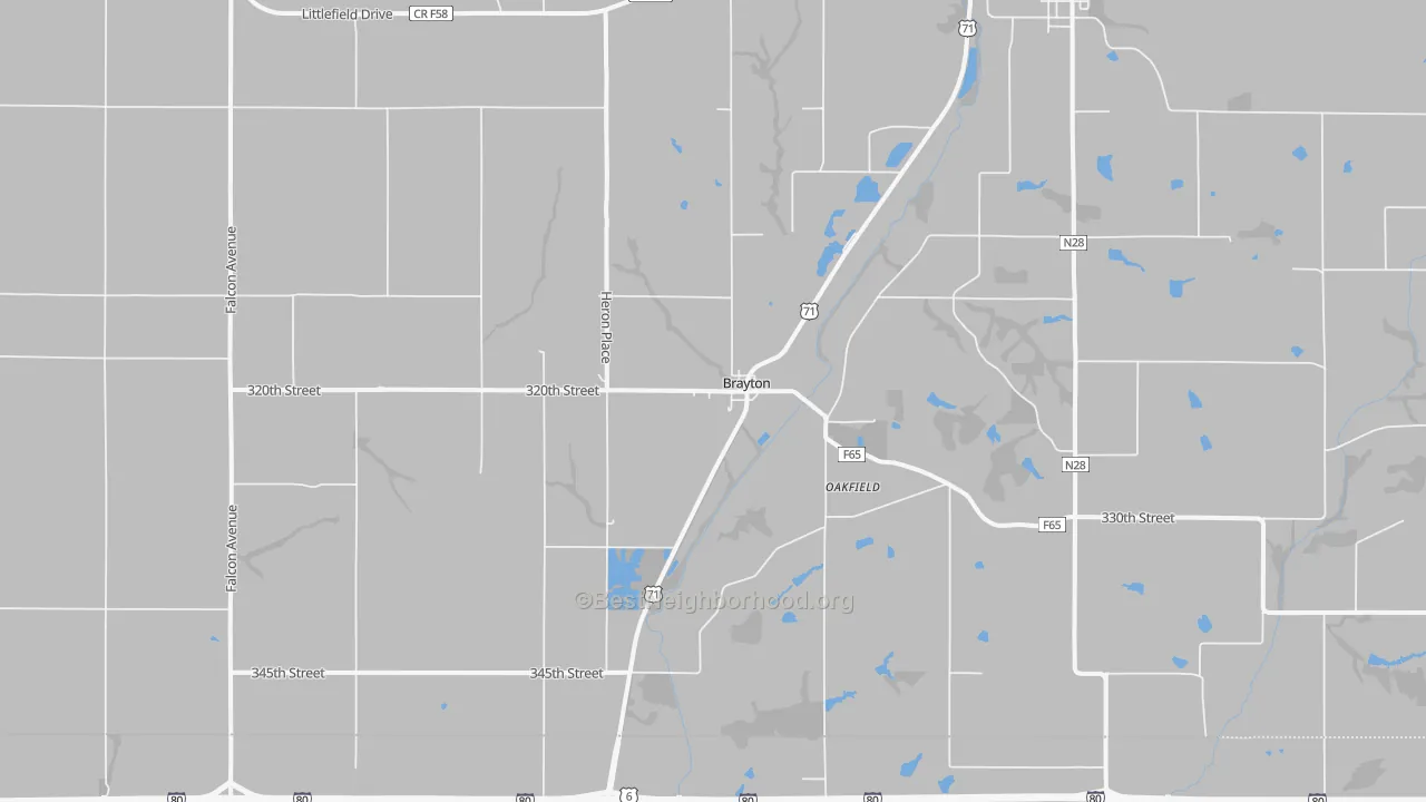 Transit Grade map of Brayton, IA