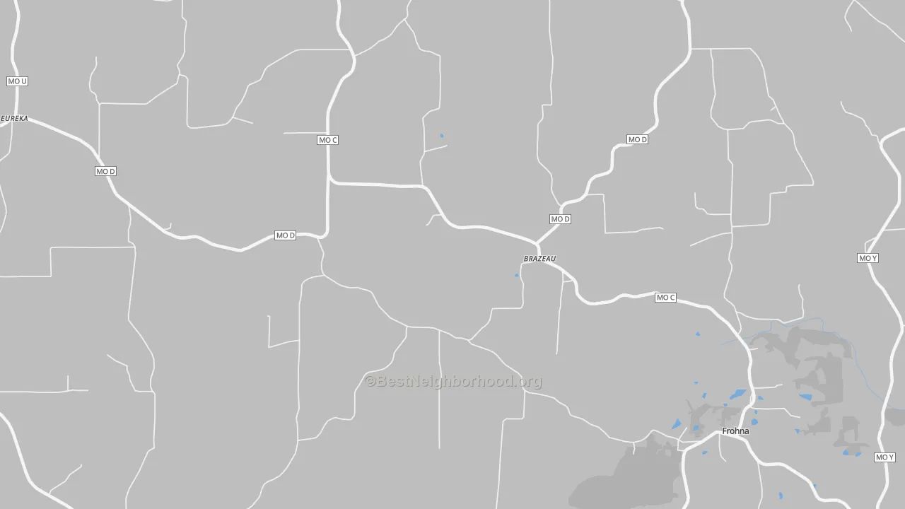 Transit Grade map of Brazeau, MO