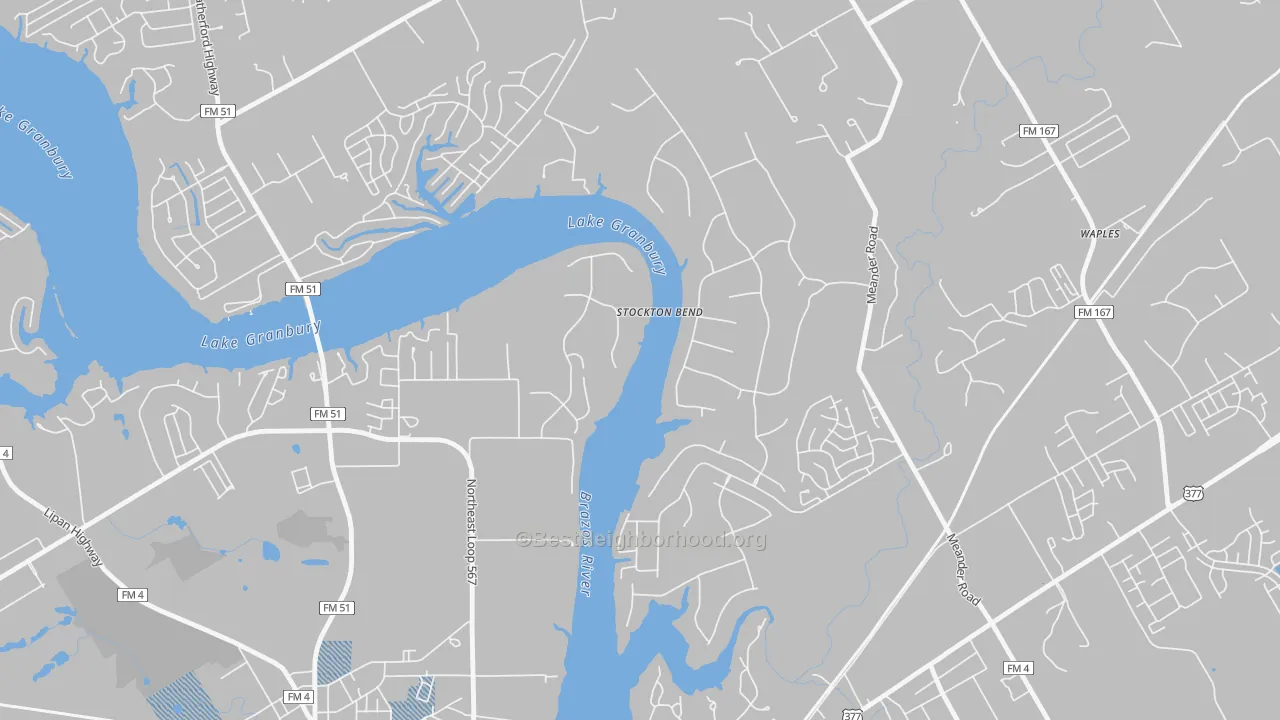 Transit Grade map of Brazos Bend, TX