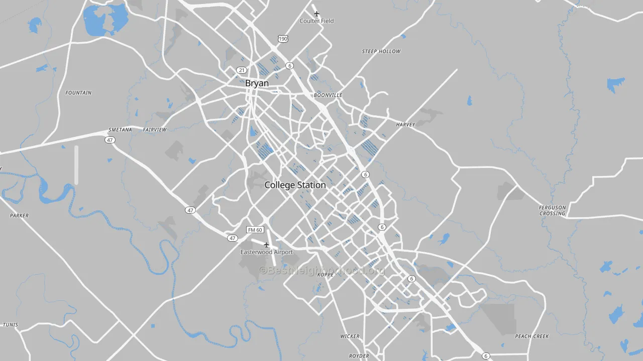 Transit Grade map of Brazos County, TX