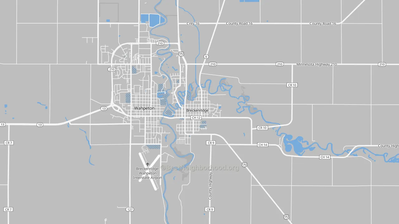 Transit Grade map of Breckenridge, MN
