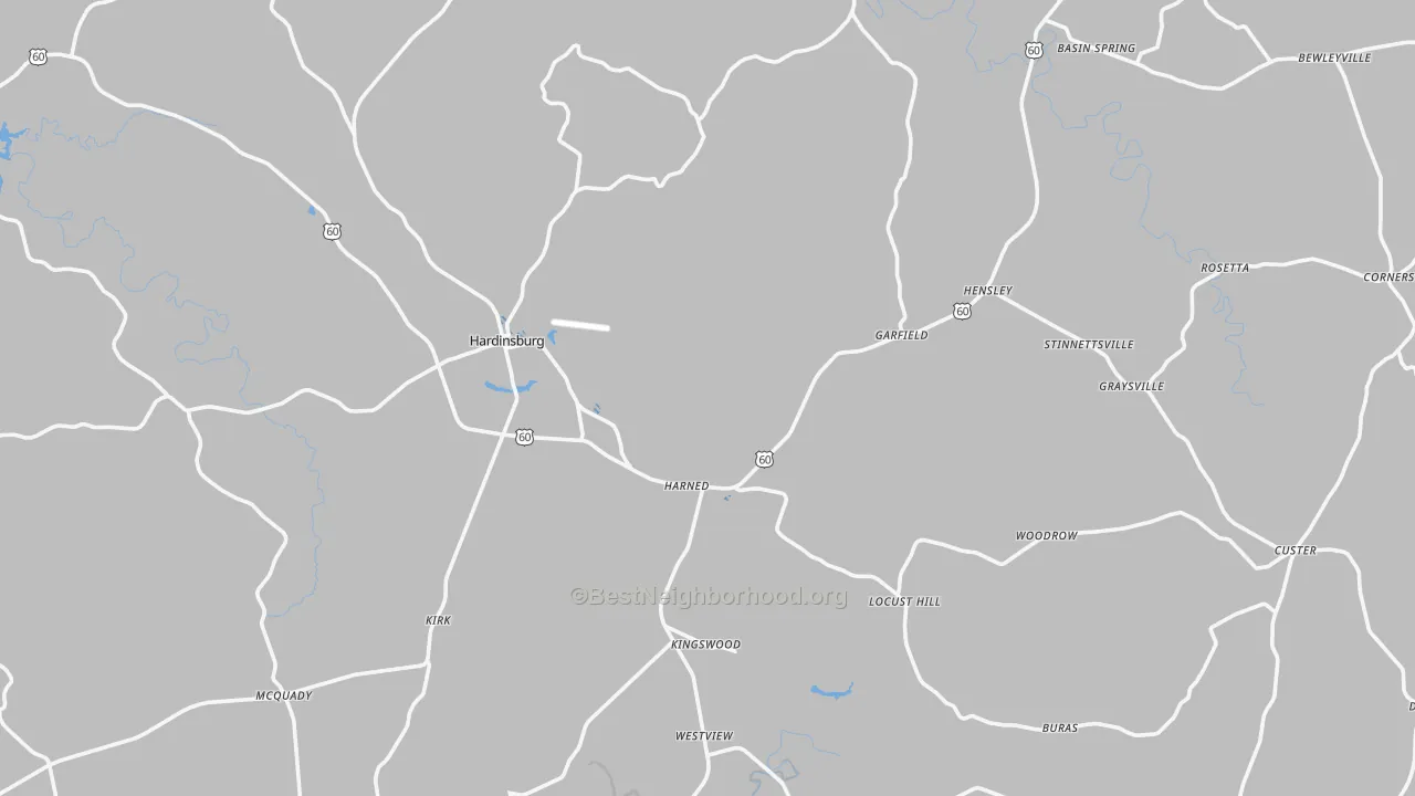 Transit Grade map of Breckinridge County, KY