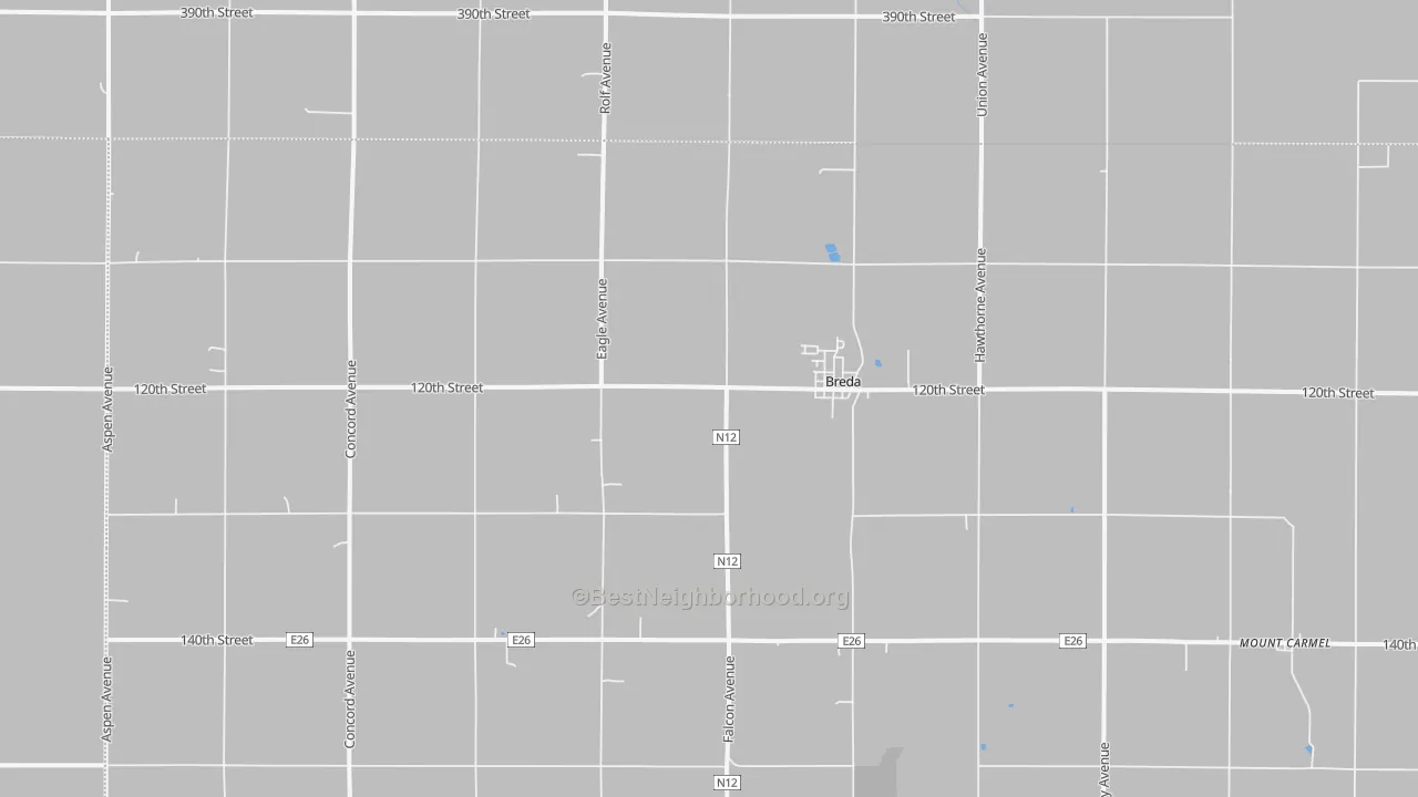Transit Grade map of Breda, IA