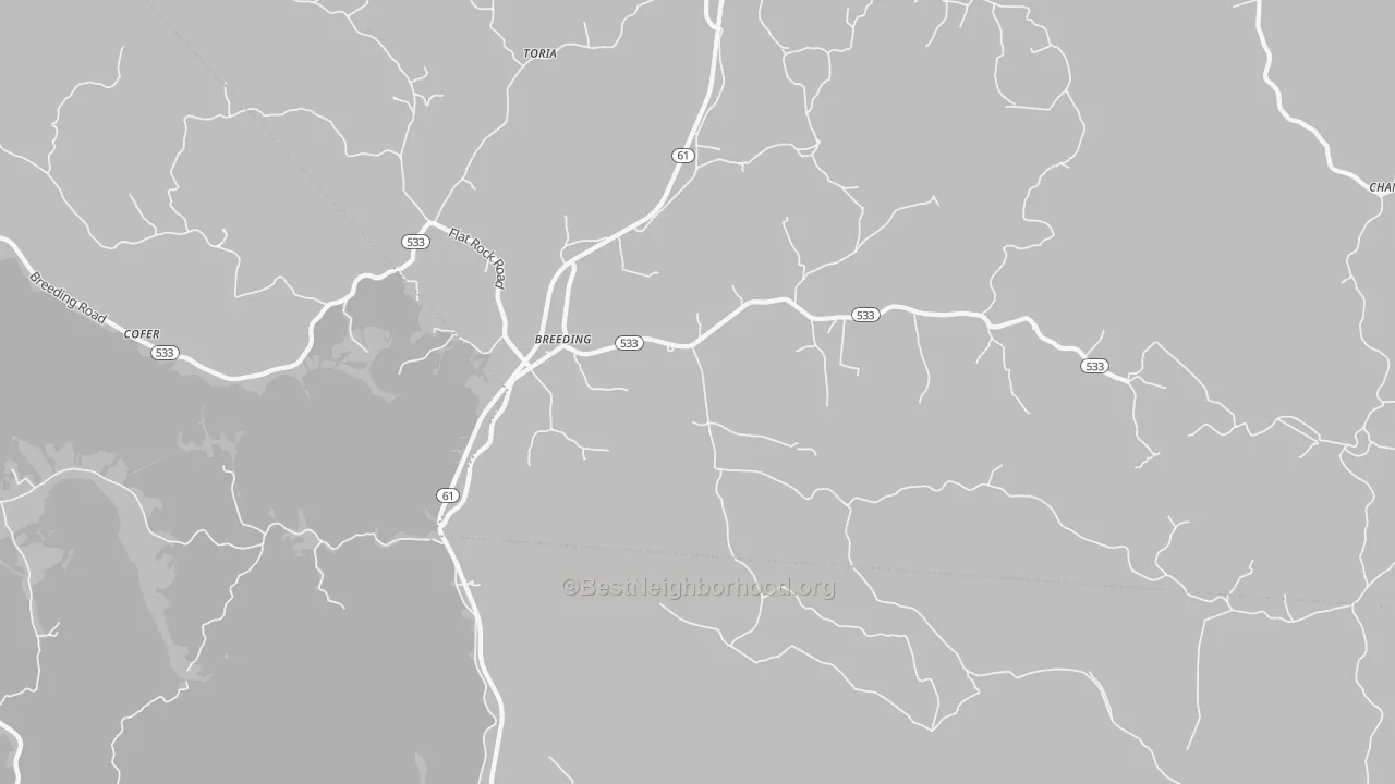 Transit Grade map of Breeding, KY