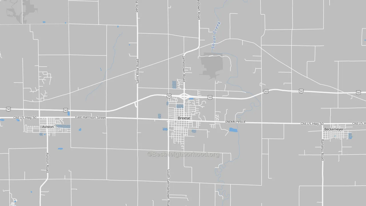 Transit Grade map of Breese, IL