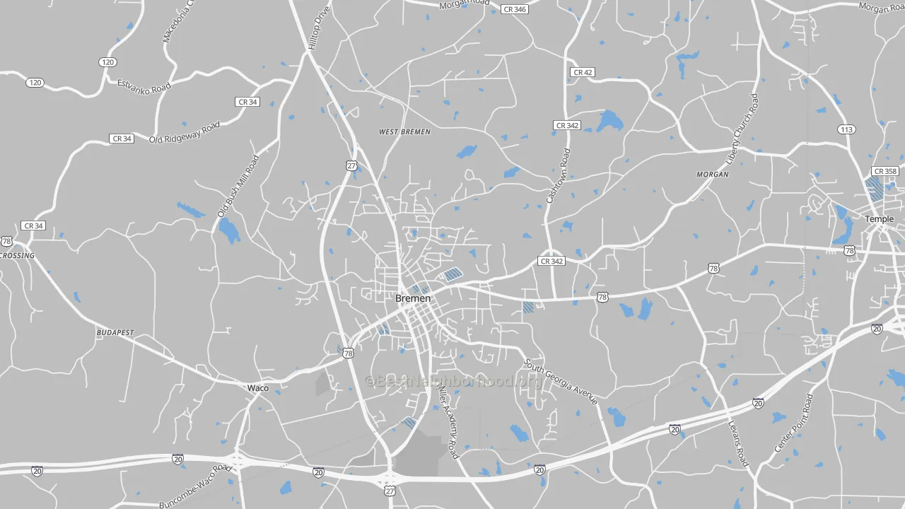 Transit Grade map of Bremen, GA