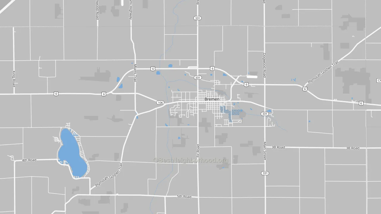 Transit Grade map of Bremen, IN
