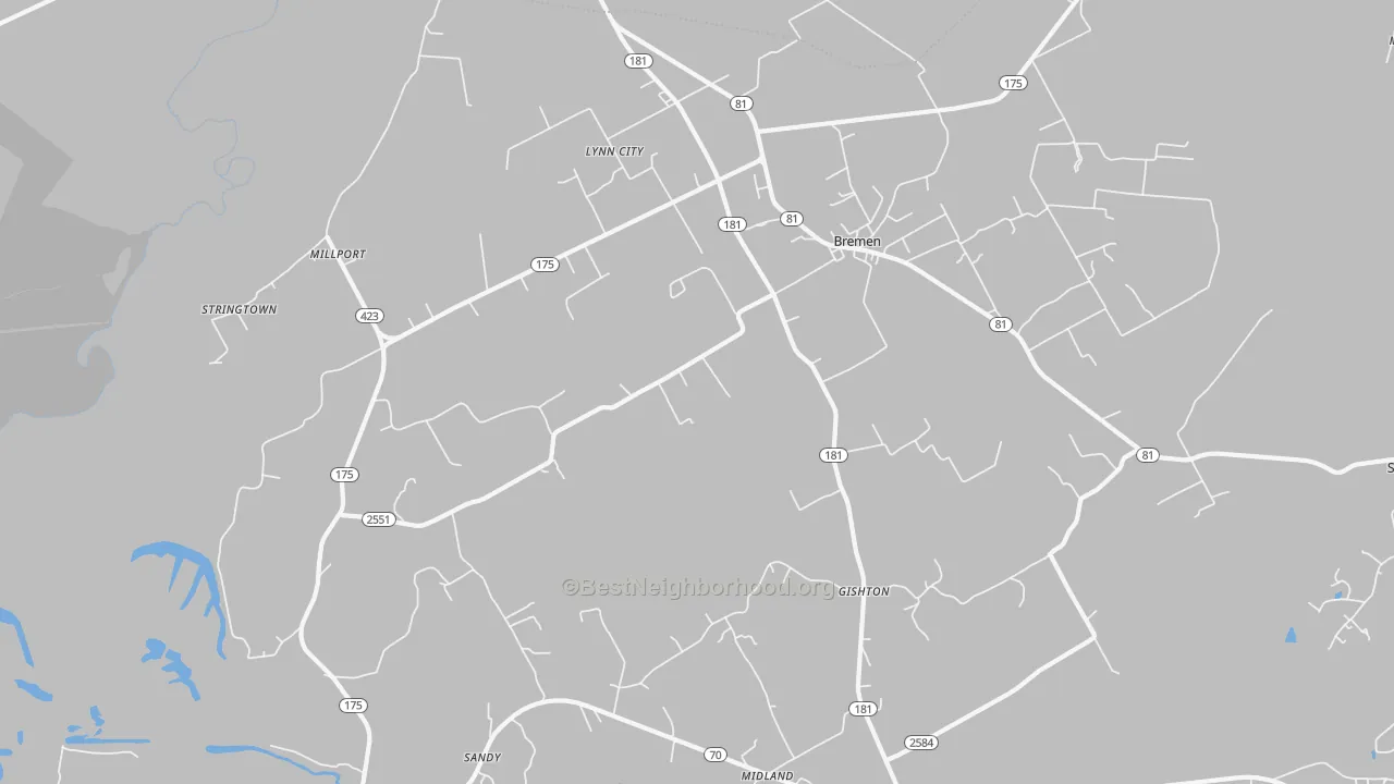 Transit Grade map of Bremen, KY