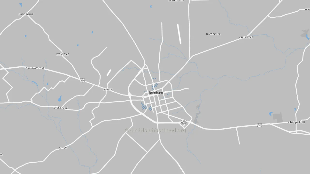 Transit Grade map of Brenham, TX