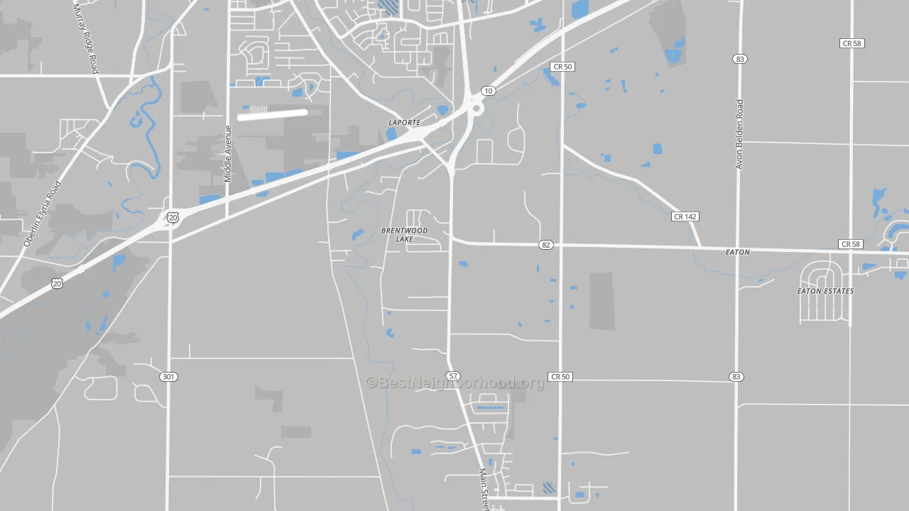 Transit Grade map of Brentwood Lake, OH