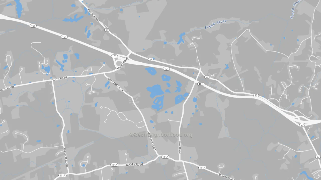 Transit Grade map of Brentwood, NH