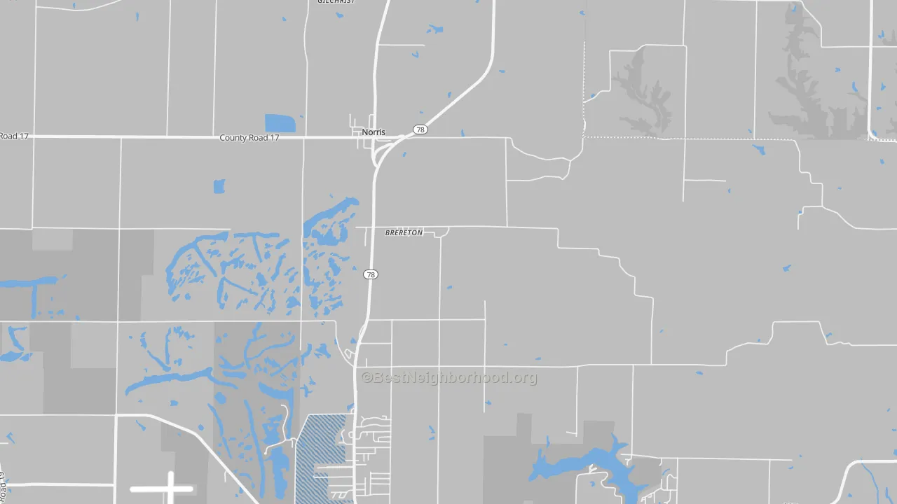 Transit Grade map of Brereton, IL