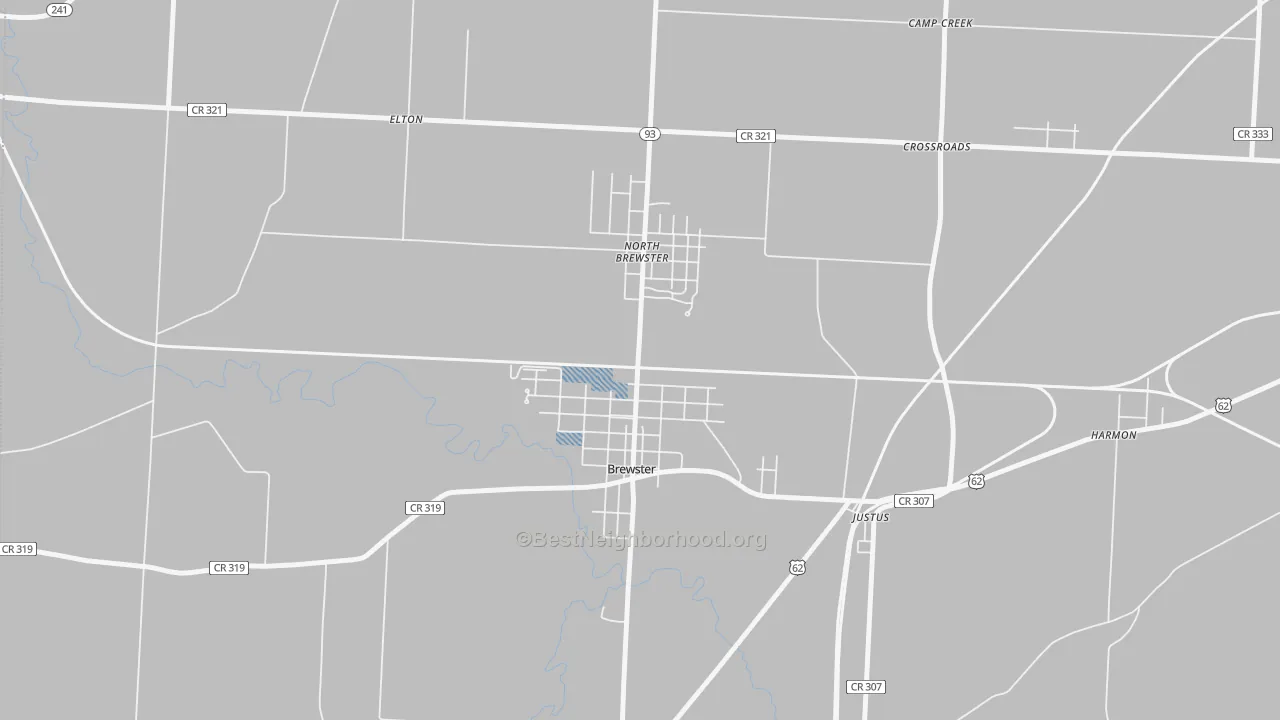Transit Grade map of Brewster, OH