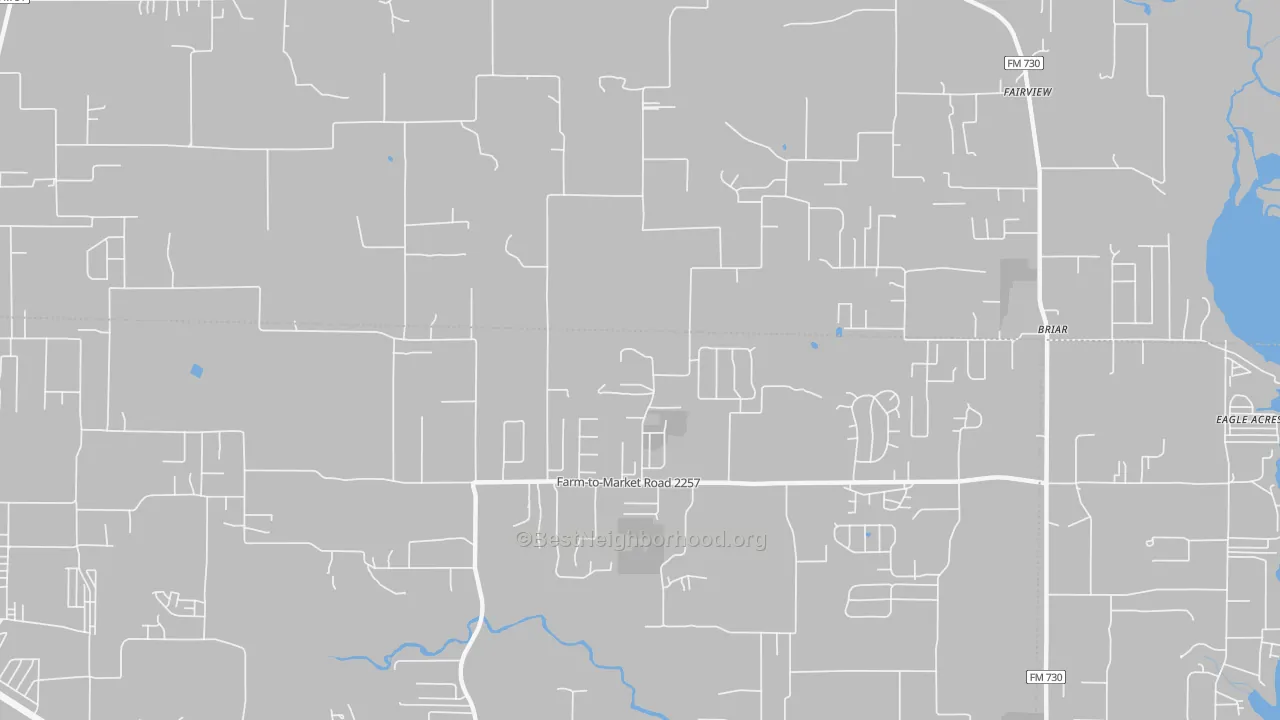 Transit Grade map of Briar, TX