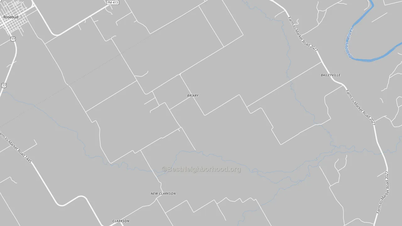 Transit Grade map of Briary, TX