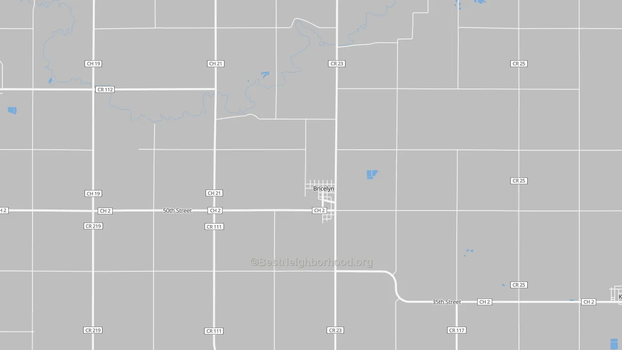 Transit Grade map of Bricelyn, MN