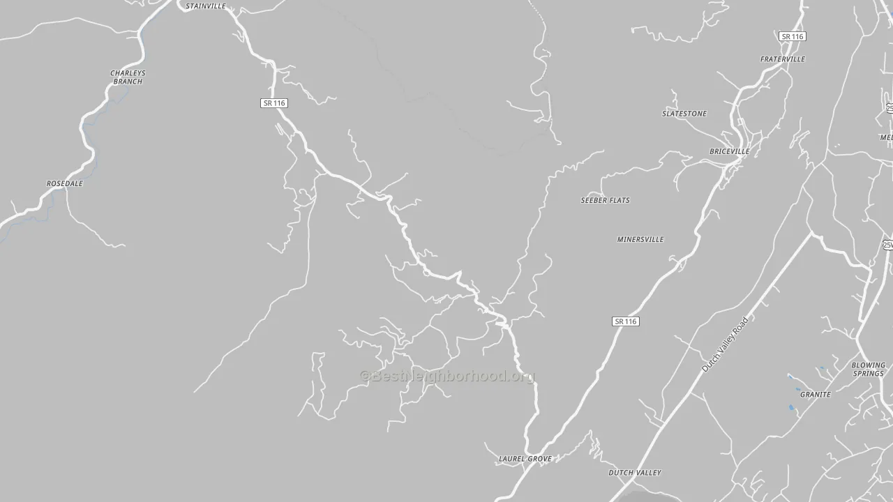 Transit Grade map of Briceville, TN