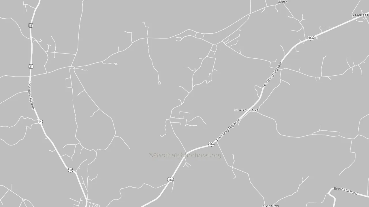 Transit Grade map of Brick Church, TN