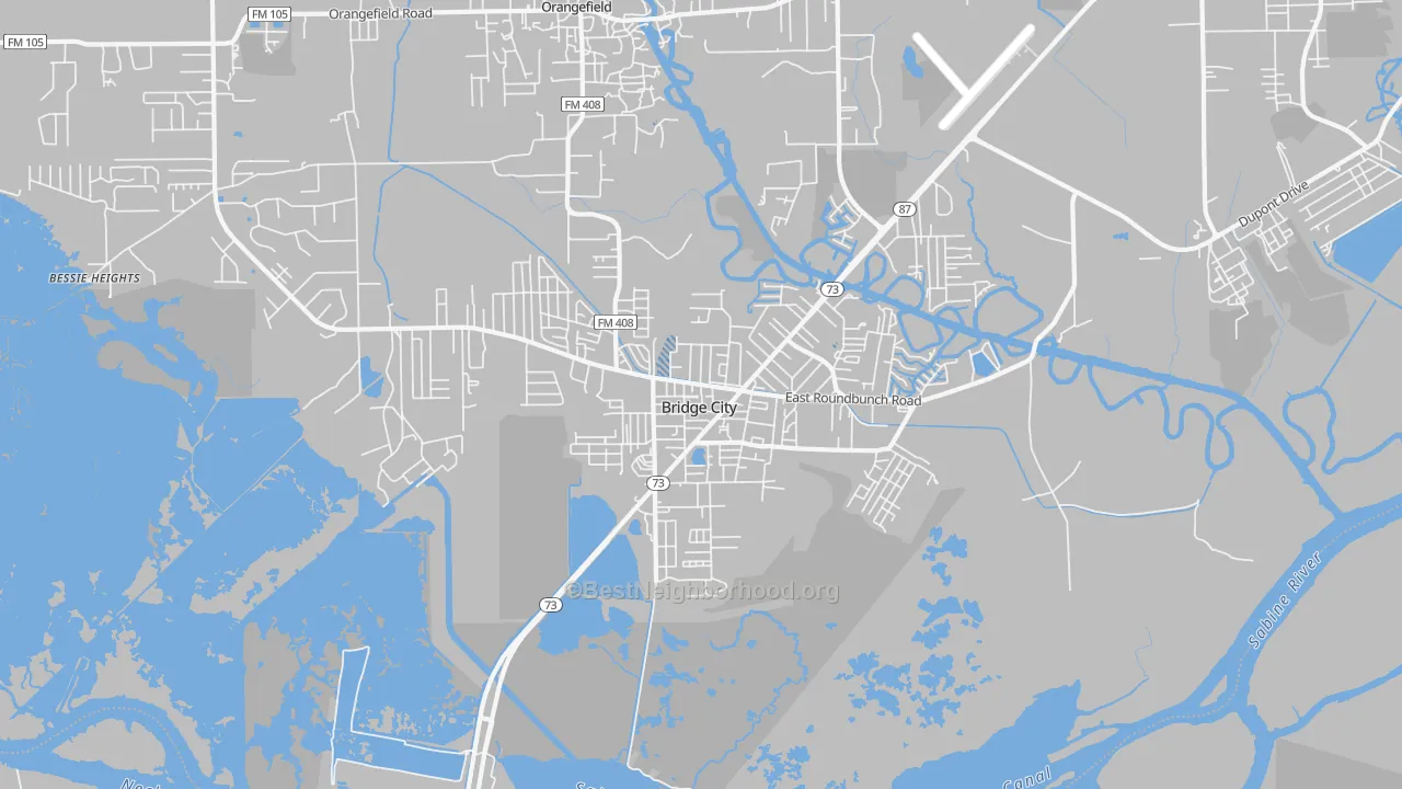 Transit Grade map of Bridge City, TX