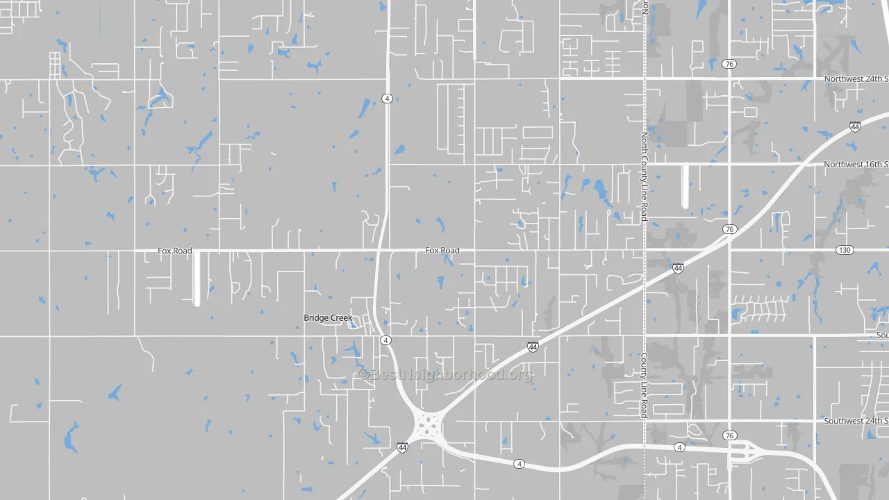 Transit Grade map of Bridge Creek, OK