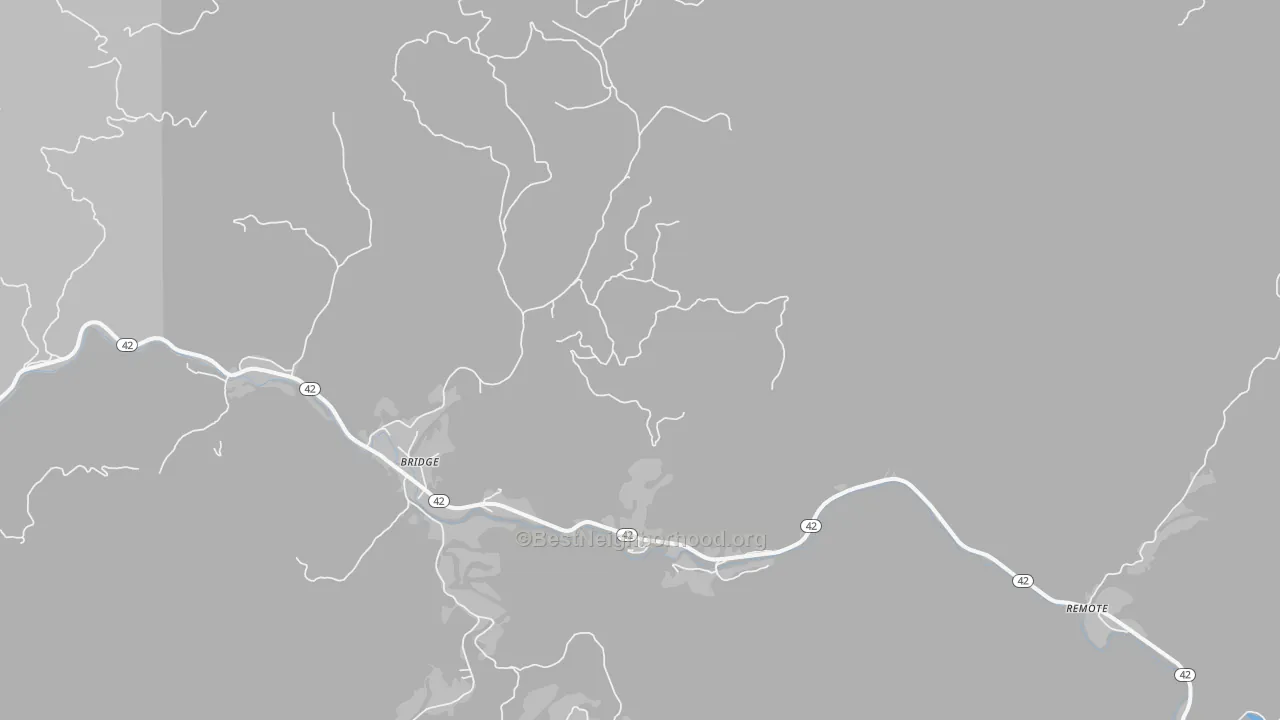Transit Grade map of Bridge, OR