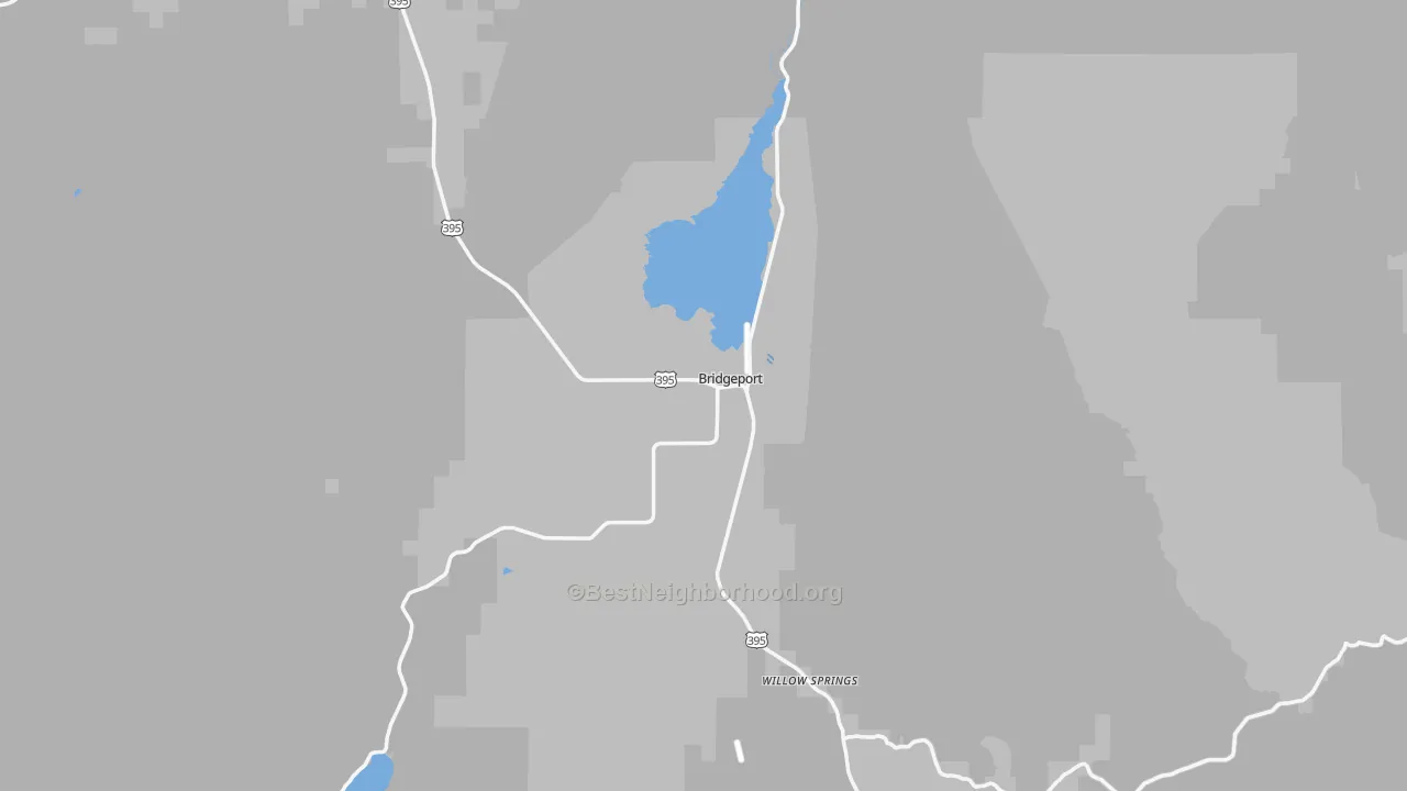 Transit Grade map of Bridgeport, CA