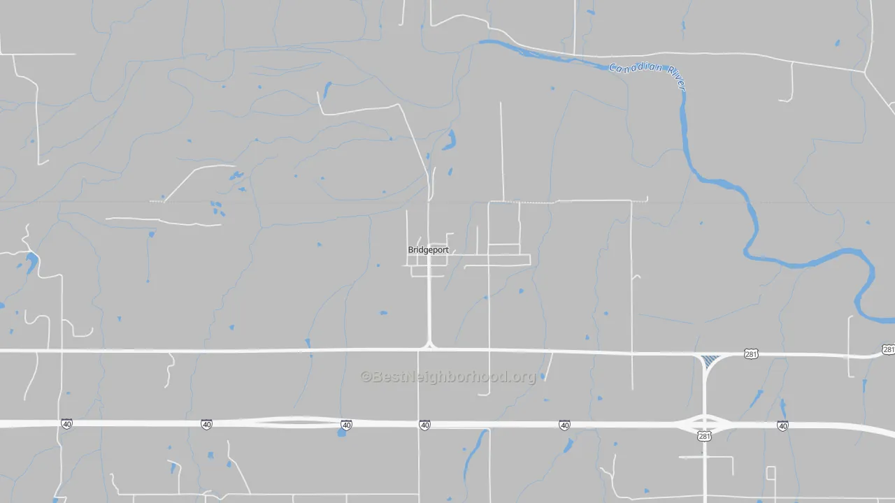 Transit Grade map of Bridgeport, OK
